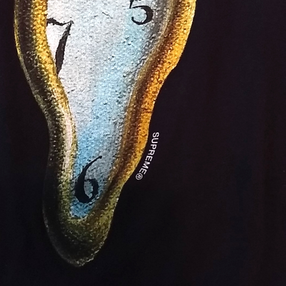 Supreme Salvador Dali Melting Clock Tee